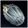 Mid Century Modern Bohemian 1960s August Walther Crystal Ice Bucket, Gold Handle Image 9