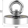 NEW SALE | Fishing Magnet, 160 Kg (353 LB) Pull Force N35 Super Strong Powerful Round Neodymium Magnet for Magnet Fishing and Retrieving in River Image 5