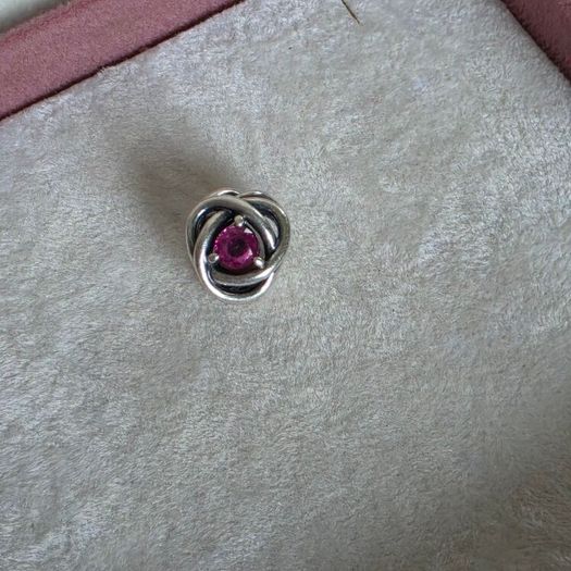 Pandora birthstone pink eternity circle charm