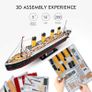 3D Puzzles for Adults LED Titanic Toys Model Kits Ship, Difficult Jigsaw Family Puzzles and Cruise Ship Gifts Home Decoration for Kids and Adults, 266 Pieces(Large with LEDs) Image 4