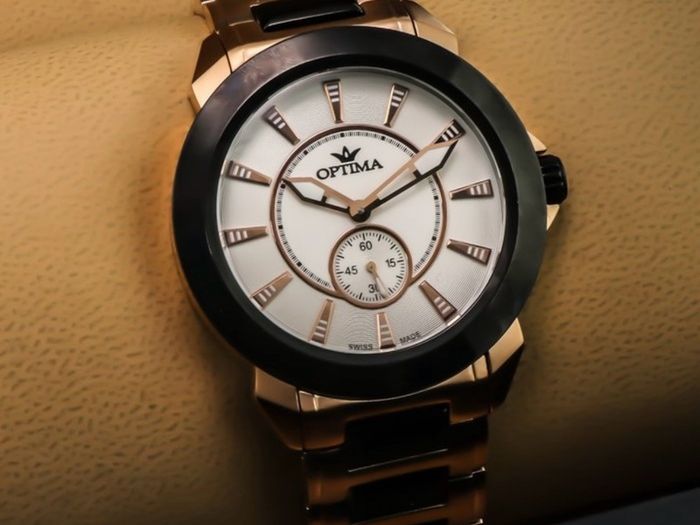 Optima, Swiss Made, Men Watch Rose Gold