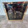 Gold clock with black face Image 4