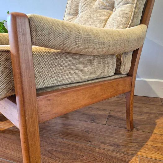 Vintage Mid-Century Modern High-Back Lounge Chair