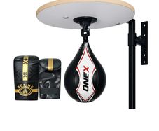 Speed Ball Platform Adjustable Speed Bag & Mitts for Boxing Bundle