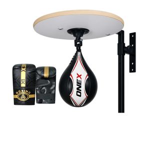 Speed Ball Platform Adjustable Speed Bag & Mitts for Boxing Bundle