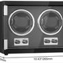 Automatic Dual Watch Winder with 2 Super Quiet Japanese Mabuchi Motors, Blue LED Light and Adapter, High-Density Board Shell Image 7