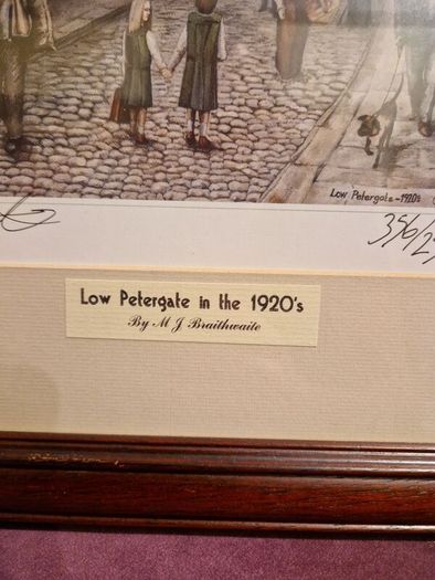 Limited Edition signed "Low Petergate" by M.J Braithwaite framed print