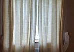 Curtains + tie-back.