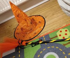 Witches hat and broom