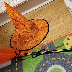 Witches hat and broom