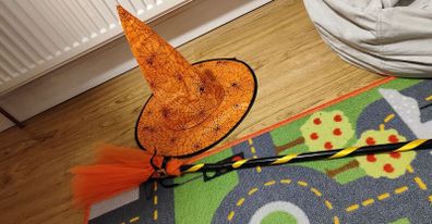 Witches hat and broom