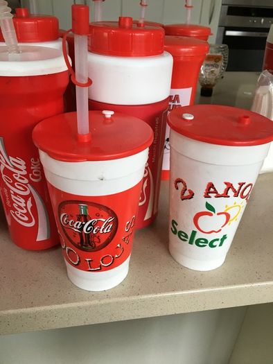 Coca Cola Plastic bottles/Beakers/Cups 2 Euro each