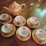 Exquisite Antique Hand Painted English Porcelain Gilded Tea Set with Teapot Image 7