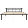 Bed Frame Black Metal 200x200 cm Image 3