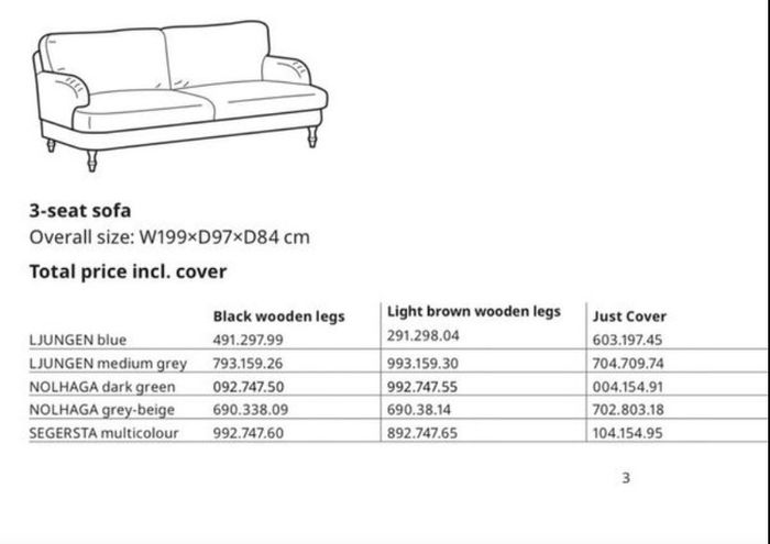 3 seater sofa