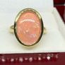 Opal Stunning Terra Opalis Gold Plated Silver Ring Padparadscha Glow Image 4