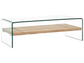 Coffee Table Clear 98x45x31 cm Tempered Glass