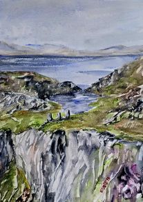 dunlough castle watercolour