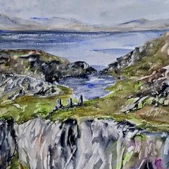 dunlough castle watercolour
