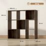 Nine-Cube Storage Shelf - Rustic Brown Image 4