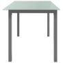 Garden Table Light Grey 150x90x74 cm Aluminium and Glass Image 3