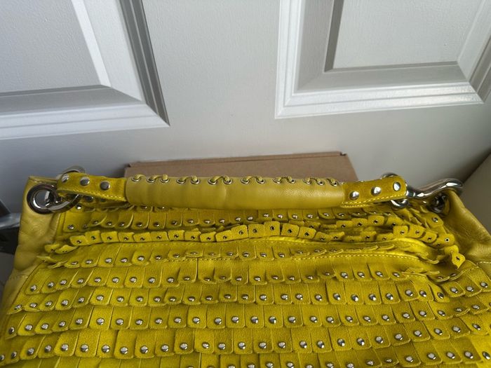 Jimmy Choo studded suede and leather hobo