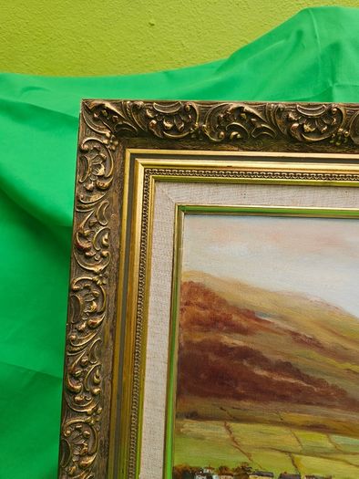 Beautiful Vintage Oil Painting "Carlingford Lough" (1991) by Dublin Artist L. Rothwell  Framed