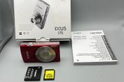 Canon IXUS 175 20MP Digital Camera Red - Boxed - Full Kit - Nr Mint