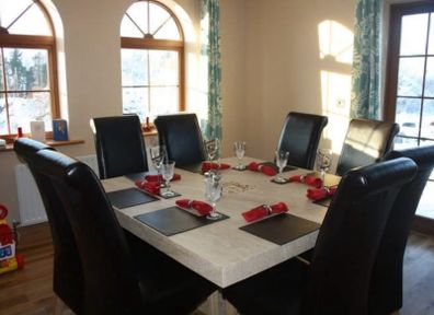 Large Square Stone Dining table