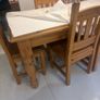 Farmhouse solid oak kitchen table and six chairs Image 9