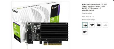 GEFORCE GT 710 2GB Graphics Card New Sealed