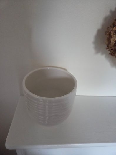 Stylish White Ceramic Plant Pot