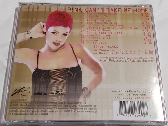 Pink - Can't Take Me Home Cd
