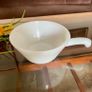 Vintage Mid Century Anchor Hocking Fire King Ovenproof Milk Glass Bowl with Handle 1960 1970s Image 7