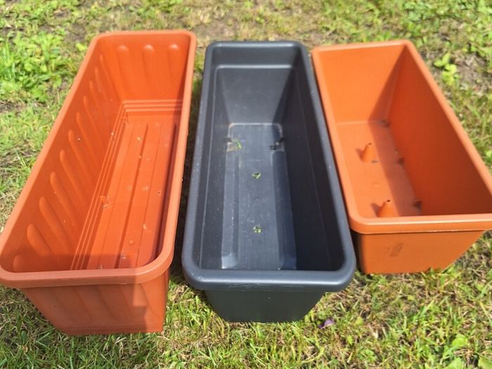 Garden Plant Pots Window Boxes Set of 3