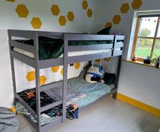 IKEA MYDAL Wooden Bunk Bed (Painted Grey)