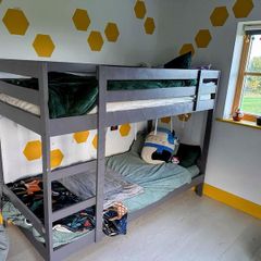 IKEA MYDAL Wooden Bunk Bed (Painted Grey)