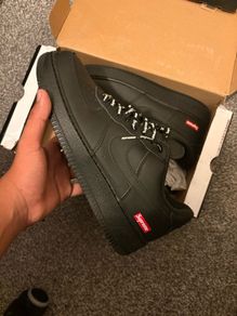 black supreme air forces
