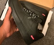 black supreme air forces