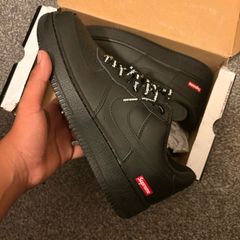 black supreme air forces