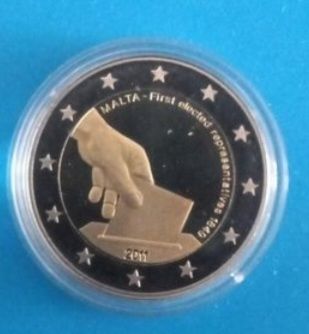 2011 Malta proof 2euro.