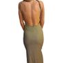 ZARA twist halterneck linen maxi dress Image 3