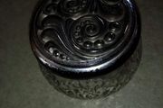glass  trinket dish with lid.