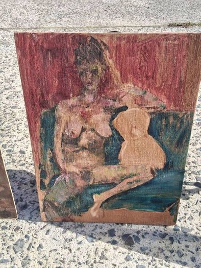 3 X George Weissbort Original Oil On Board