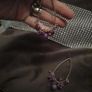 purple drop earrings Image 2