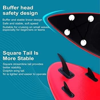 10FT 3M Paddle Boards For Adults Inflatable Stand Up Paddle Board 6 Inch Thick Surfboard Lightweight Non Slip EVA Deck SUP Board Complete Kit Red 300x76x15cm (FREE POSTAGE)