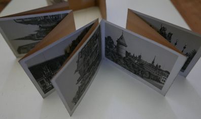 Antique Visitors Rouen Pocket Souvenir Photo Snapshot Album