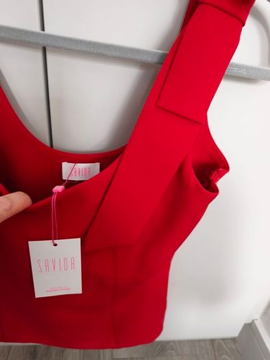 Savida red blouse S new
