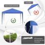 3 x 3M Garden Pop Up Gazebo Height Adjustable Marquee Party Tent Wedding Canopy with Carrying Bag, Blue Image 8