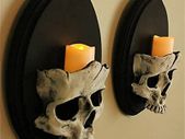 Skull Wall Candle Holder Skull Candle Holder Gothic Decor Halloween Decorations Suitable for Halloween Candlelight Dinner, Dining Room, Living Room and Shop2pc
